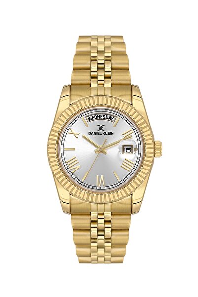 Daniel Klein Gold color 36mm women's watch and bracelet set