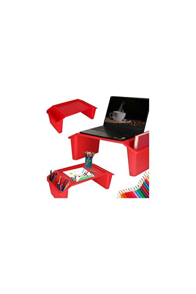 Three top online Masă pentru laptop cu organizator pentru pat/canapea, portabilă, roșie (KX 3410)