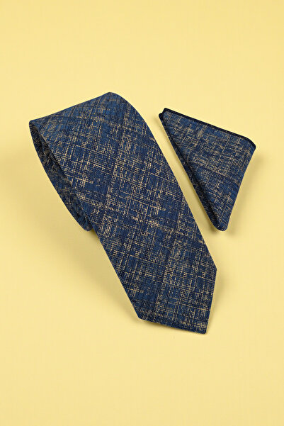 Milleniva ربطة عنق ومنديل بنمط ريترو كوبالت