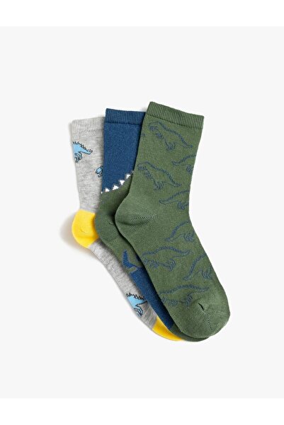 Koton Boy's 3-Piece Dinosaur Socks Set (Aw 25)