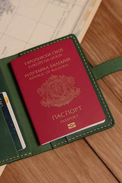 Colermi Leather Passport Cover and Card Holder – Handmade, Double Compartment Travel Wallet