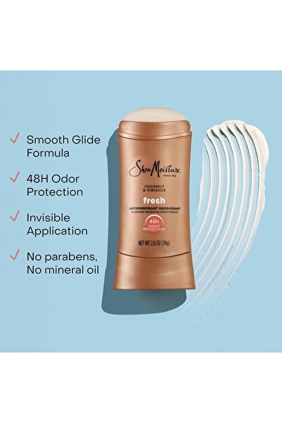 Shea Moisture SheaMoisture Antiperspirant Deodorant, Fresh Coconut & Hibiscus, 2.6 oz (74 g)