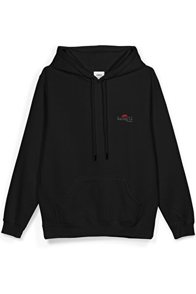 Overoz Las Vegas Racing Club Printed Hooded Oversized Sweatshirt Black Hoodie H1412