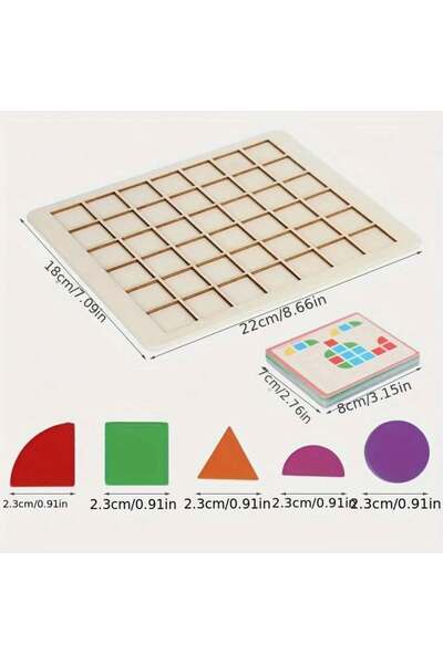 sallma 3D Wooden Mosaic Puzzle, 4 Levels of Difficulty, 120 Pieces