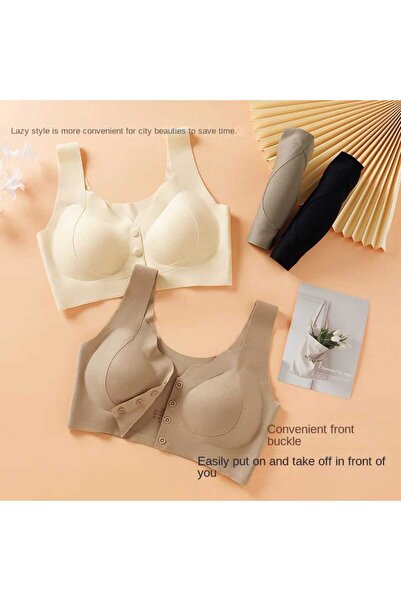 pae Bra with Front Opening, Back Support, Thick Straps, Non-Marking D Stitch-Free Modern Breastfeeding and Maternity Bra