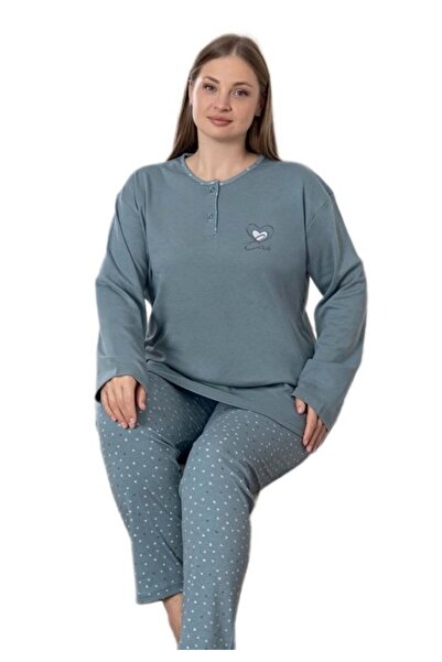 bipamuk Plus Size Women's Pajama Set Combed Interlock Fabric Soft Warm, Comfortable 3Xl/6Xl