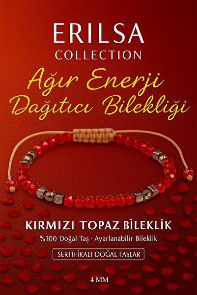 Erilsa سوار حماية معتمد لتوزيع الطاقة الثقيلة - حجر طبيعي من التوباز الأحمر ت...