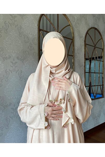 Nimet Abla Butik Hand Embroidered Prayer Robe Suit