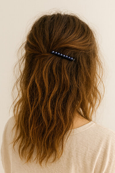 YASEMİN KAPLAN Çok Renkli Saç Tokası-Parlak Taşlı Tel Toka-İnce Toka