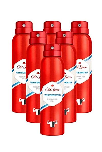 Old Spice عبوة من 6 بخاخ مزيل للعرق للجسم وايت ووتر 150 مل