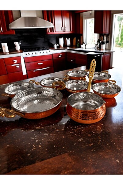 BARITCIOGLU Thick Copper Mini Saucepan Saucepan Set of 8