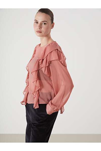 LC Waikiki Orange Crew Neck Women's Blouse