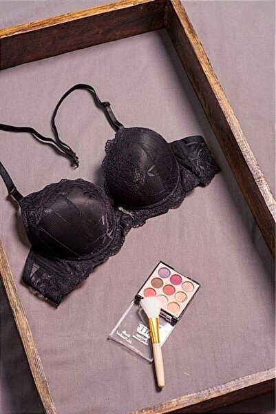 Sabase حمالة صدر فاخرة من Belvü مبطنة بالكامل ومزودة بدعامة وحشوة مزدوجة (أسود)