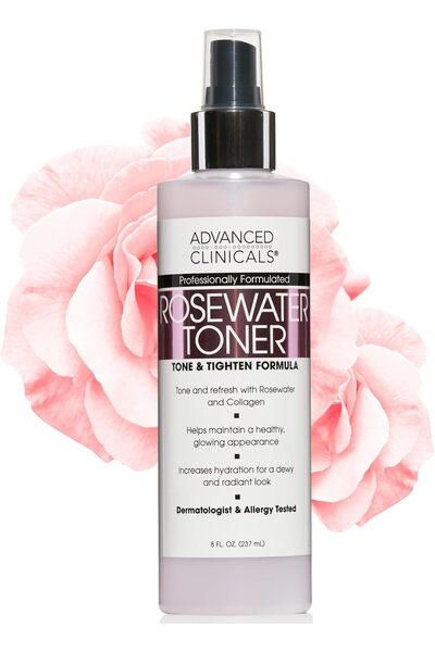 BRONZENET تونر ماء الورد العلاجي من أدفانسد كلينيكالز، 8 أونصة، مع الفحم والصبار