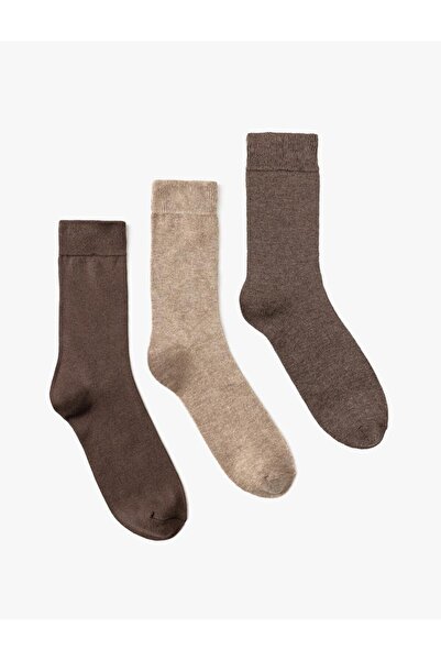 Koton Men's Socks Set of 3 Cotton Blend (Aw 25)