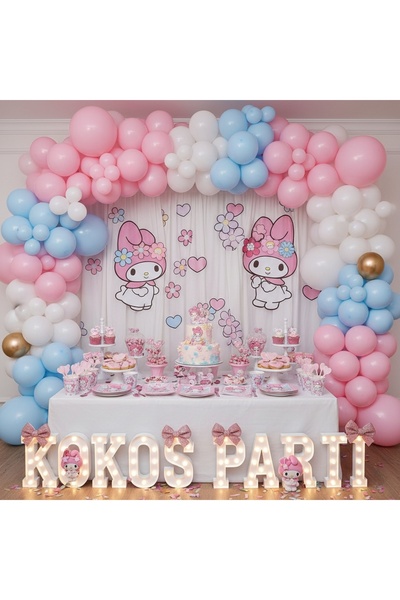 Kokoş Parti My Melody Temalı Doğum Günü Balon Seti 50 Adet – Parti Süsleri