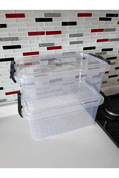 zemihra Plastik Kilitli Kapaklı Yatay Saklama Ve Erzak Kabı 10 Litre Saklama ...