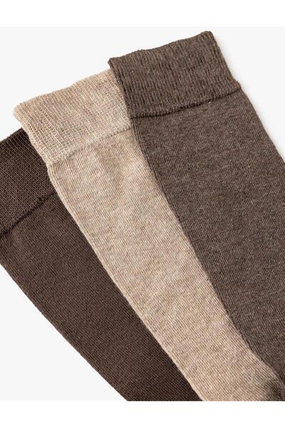 Koton Men's Socks Set of 3 Cotton Blend (Aw 25)