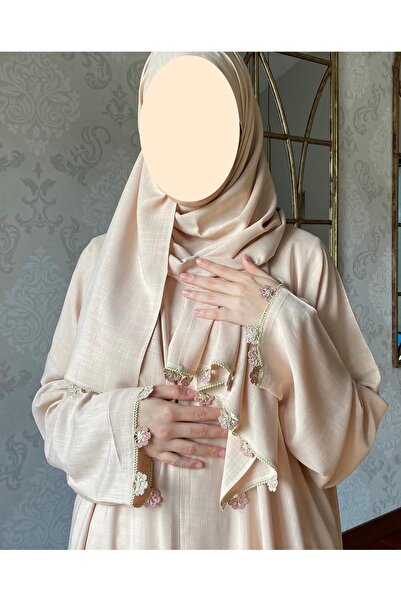 Nimet Abla Butik Hand Embroidered Prayer Robe Suit