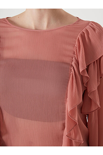 LC Waikiki Orange Crew Neck Women's Blouse