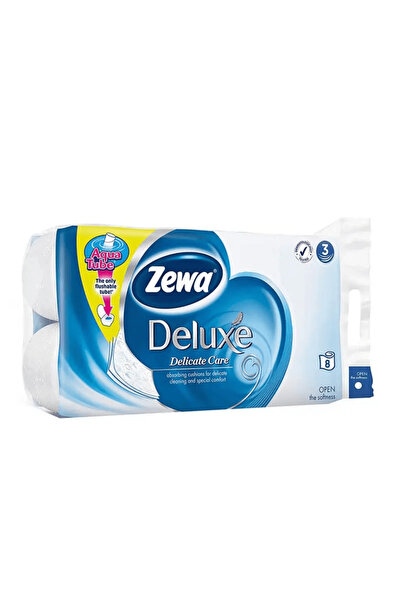 Gloryland Hartie igienică albă, 3straturi, 8role/set, Zewa Deluxe 10%