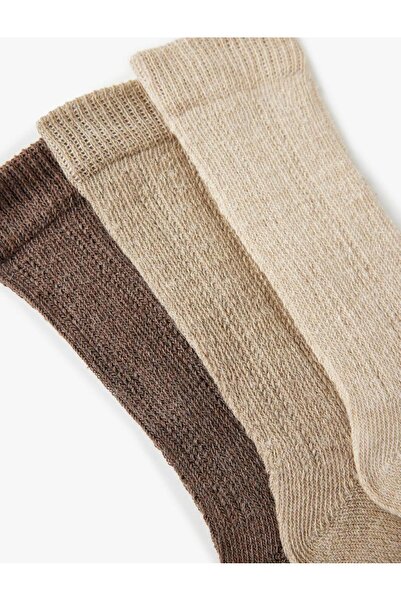 Koton Women's Socks Knitted Textured Multicolored (Aw 25)