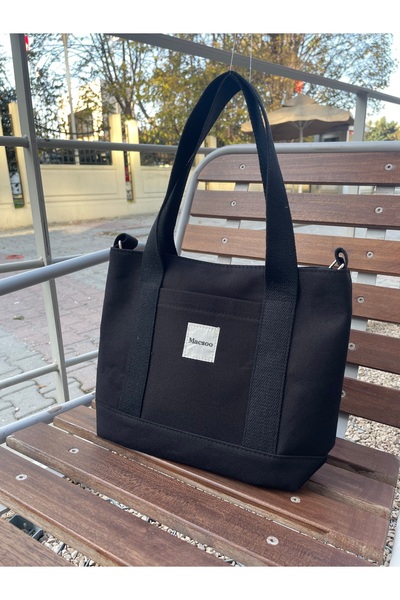 macsoo Canvas Snap Bag Adjustable Cross Strap Women's Hand and Shoulder Bag L:30 E:35 W:10 cm