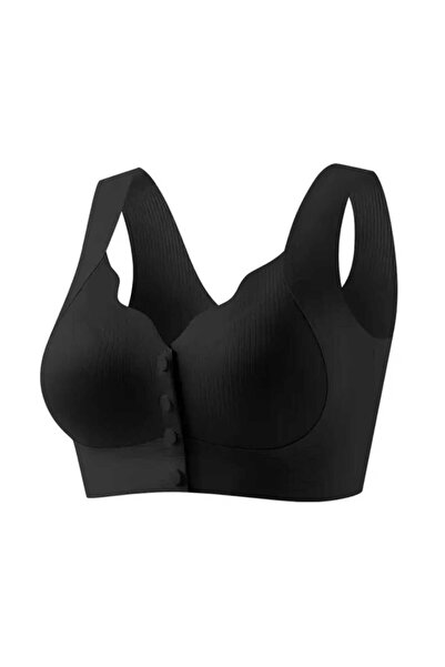 pae Bra with Front Snap Fasteners, Thick Straps, Stitch-Free Non-Marking, Comfortable, Everyday, Modern Ghost Laser Bra