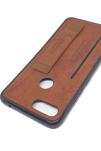 Other Xiaomi Redmi 6 & Redmi 6A Texture Cloth Back Cover With Holder & Card Pocket - Brown