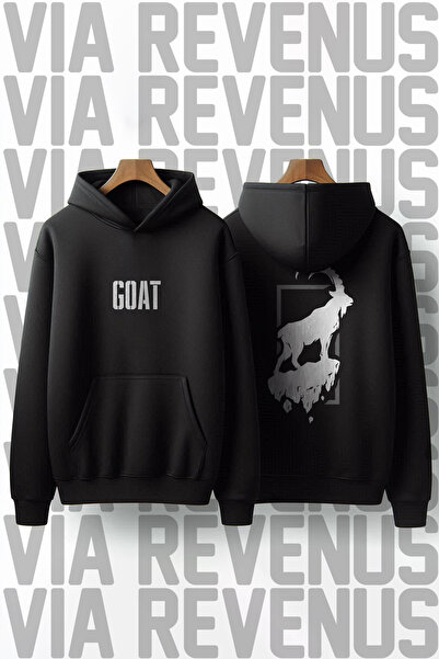 Vordevia Goat Printed 100% Cotton Premium Quality Hooded Sweatshirt
