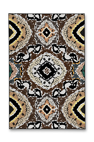 Rugs Modern Halı سجادة موسو زرقاء بنفسجية اللون بنمط زهور عرقية منسوجة بقاعدة...