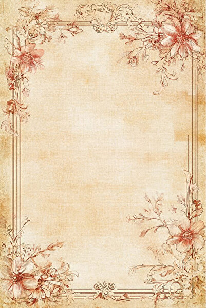 TELLGRAF Flower Themed Letter Paper (15X21 cm - A5 15 Pieces)