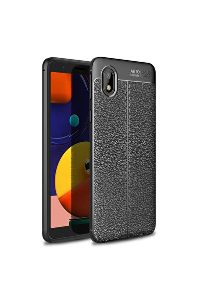 Twin Store غطاء حماية لهاتف جالاكسي A01 كور مع تركيز تلقائي - أسود