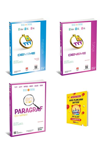 Üç Dört Beş Yayıncılık 345 TYT 2026 Matematik Türkçe ve Paragraf 3lü Deneme S...