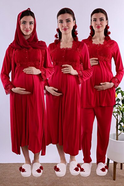ByLohusa Effortt Cherry Hijab Maternity Set