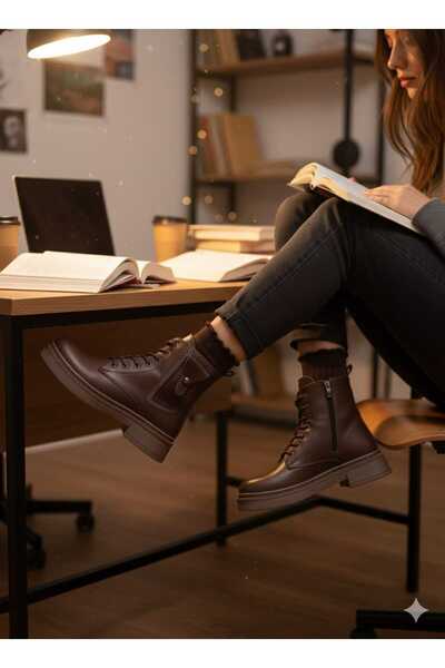 AVORA İNTO ELEGANCE kadın bot postal lastıkli fermuarlı