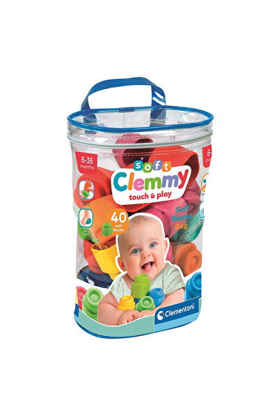 Colorate Цветни меки строителни блокчета Clemmy 40 бр. Clementoni