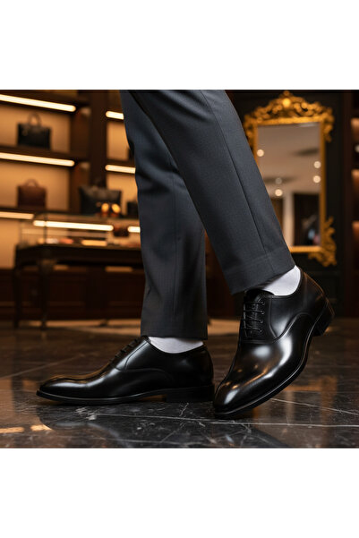 Adam Talpă din piele, neagră, din piele naturală lacuită, pantofi clasici pen...