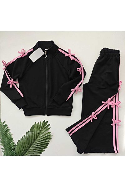 STELLA BUTİK Girl's Tracksuit Set Stretch Fabric 2-Thread