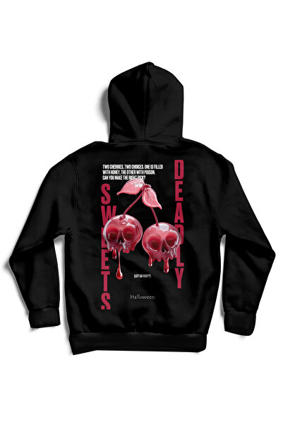 Koi Art Design سويت شيرت Sweets Deadly Cherries Halloween للجنسين للنساء/الرج...