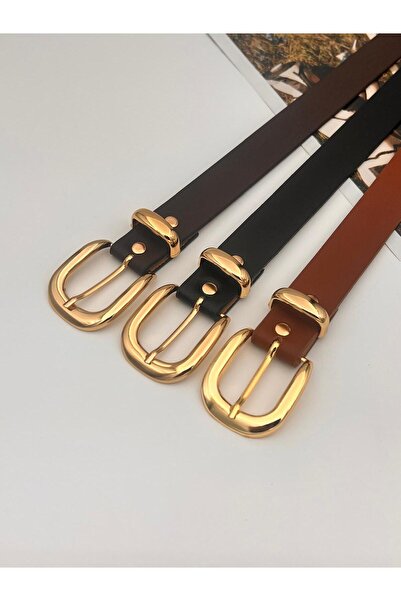 Mynoa Set of 3/Gold Bridge Buckle Women's Belt, Jacket Belt, Trouser Belt.