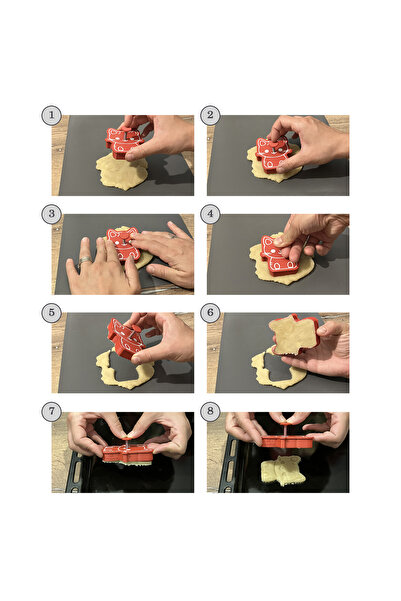 NO BRAND Set of 9 Cookie Cutters - CookieStamps - Christmas Complete