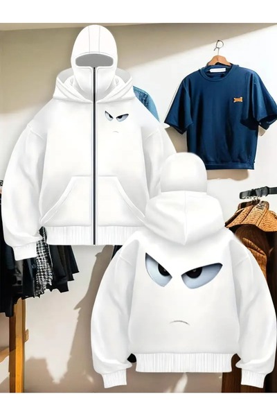 LAYORA Loose Fit Zip up Sweatshirt for Streetwear