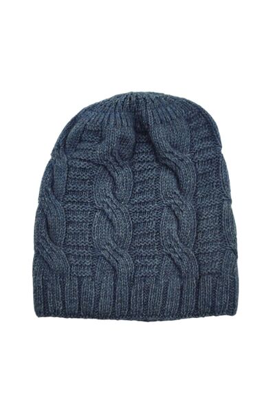 AXE SPORTSWEAR Winter Soft Textured Wool Hair Knitting Pattern Thick Knitwear Tuşe Scarf and Beanie 2-Piece Set