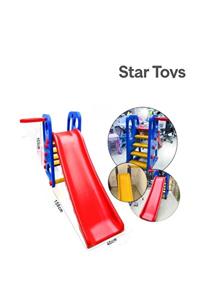 STAR TOYS Large children's slide with a removable ball basket –
