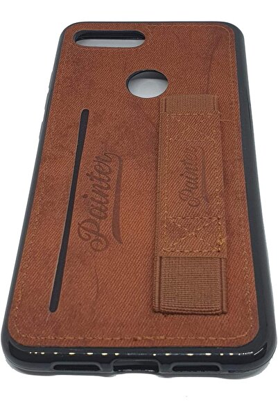 Other Xiaomi Redmi 6 & Redmi 6A Texture Cloth Back Cover With Holder & Card Pocket - Brown