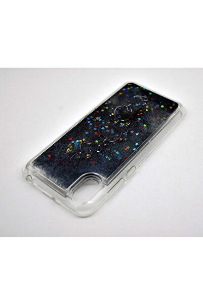 Generic Glitter Liquid Personalised Clear Silicone Gel TPU Shockproof Phone Cover for Huawei Y5 2019 (Black)