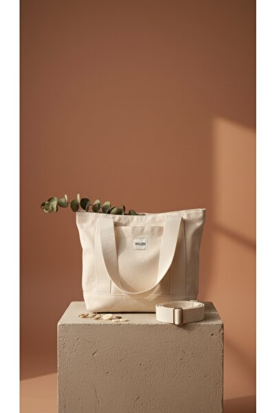 EZLEM Beige Canvas Bag