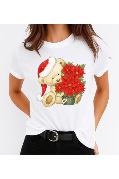 OEM Tricou 100% bumbac - Ursuleț de pluș de Crăciun