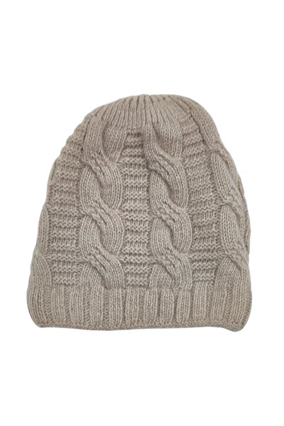 AXE SPORTSWEAR Winter Soft Textured Wool Hair Knitting Pattern Thick Knitwear Tuşe Scarf and Beanie 2-Piece Set